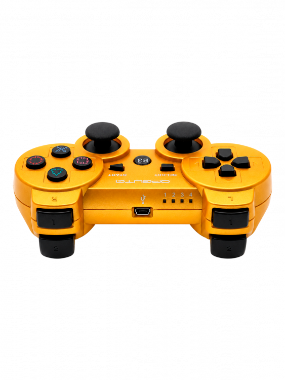 Геймпад беспроводной Bluetooth джойстик для PS3, ПК, Орбита OT-PCG02 Золотой